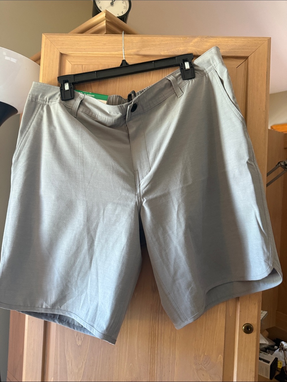 Hang Ten Light Gray Flat-Front Men's Shorts